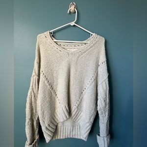 Anthropology knit bone/ivory sweater, XS